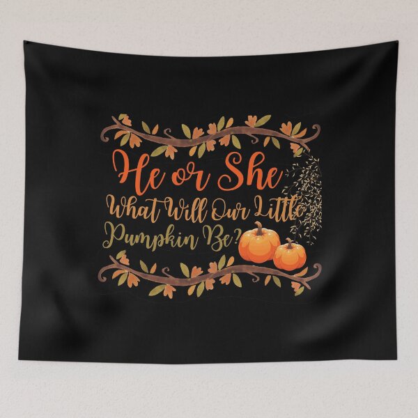 Item preview, He or She What Will Our Little Pumpkin Be Gender Reveal designed and sold by InfinVibeDesign.