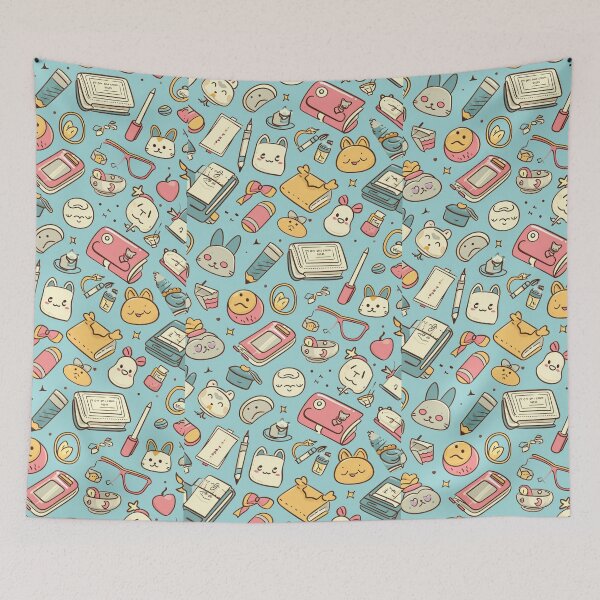 Item preview, Colorful Kawaii Patterns Featuring Animals and Food designed and sold by Piotrek0001.