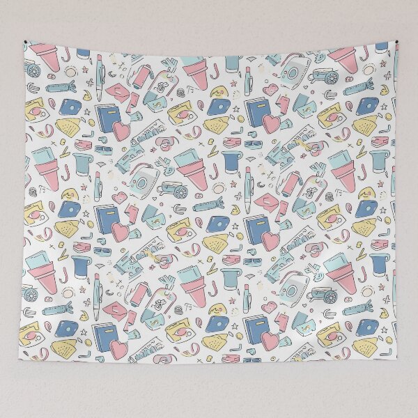 Item preview, Colorful Kawaii Patterns Featuring Animals and Food designed and sold by Piotrek0001.