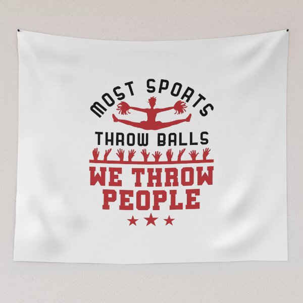 Item preview, Cheerleading Cheerleader Cheer Stunt Funny We Throw People  designed and sold by jaygo.