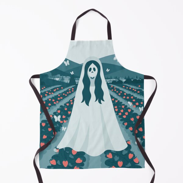 Item preview, Ghost in a strawberry field. The ghost is a woman with long. designed and sold by SNOPPEZ.