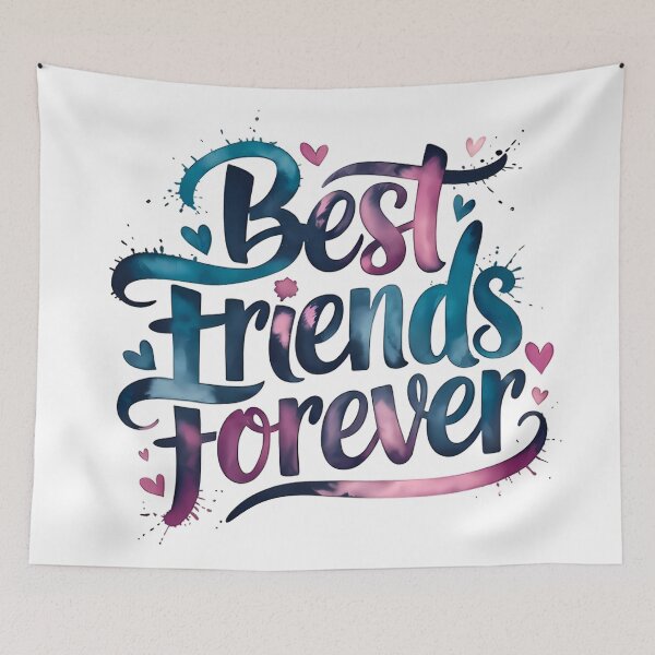 Item preview, Best Friends Forever Gradient Typography Design designed and sold by ZetaDream.