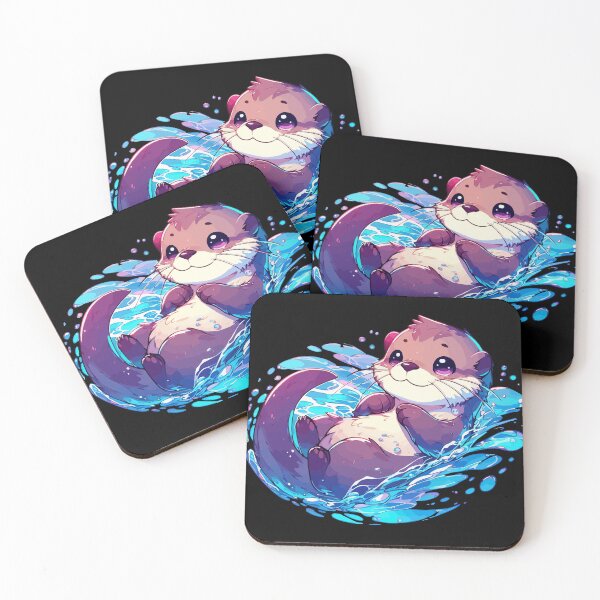 Item preview, Kawaii Otter Bath Anime designed and sold by TomFrontierArt.