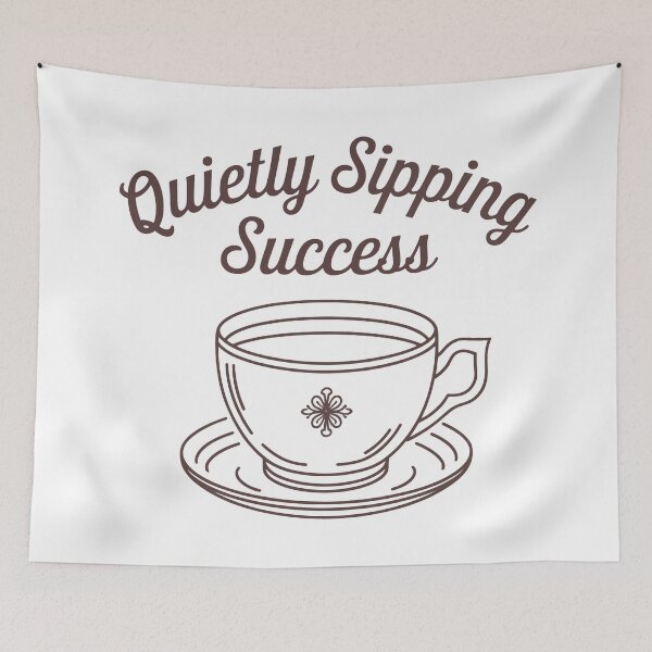 Item preview, Quietly Sipping Success, Demure in White designed and sold by SplashTastic.