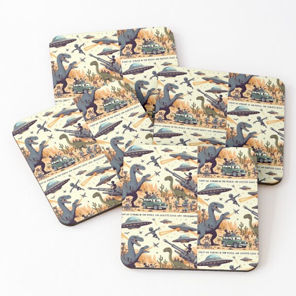 Item preview, The Alien World War Begins with the Dinosaurs designed and sold by Mewchill.