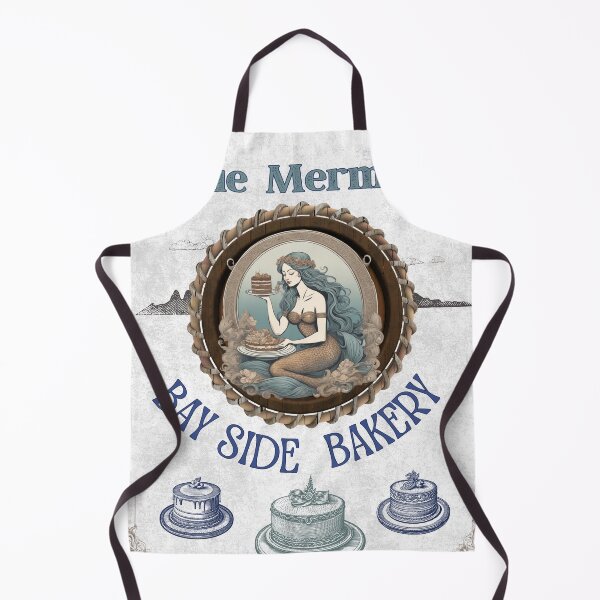 Item preview, Blue Mermaid Bayside Bakery (Transparent background) designed and sold by Holy Coast Threads (Formerly ChristianFlower).