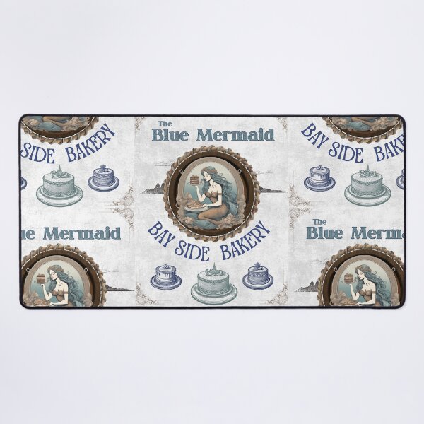 Aperçu de l'œuvre Boulangerie Blue Mermaid Bayside (fond transparent) créée et vendue par Holy Coast Threads (Formerly ChristianFlower).