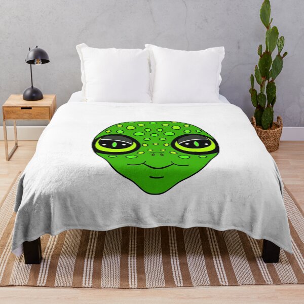 Item preview, Green Alien Head designed and sold by Sartoris Art.