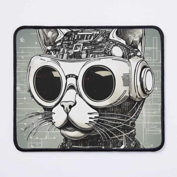 Item preview, Techno Cat: Glitchy Cyber Feline designed and sold by andrew758.