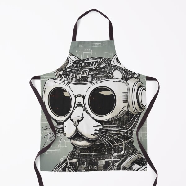 Item preview, Techno Cat: Glitchy Cyber Feline designed and sold by andrew758.