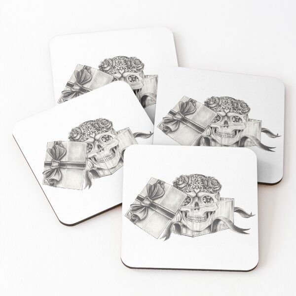 Item preview, Sugar skull in the gift box day of the dead. designed and sold by Jiwsurreal.