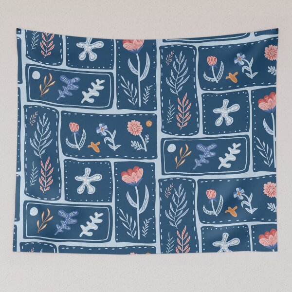 Item preview, Patchwork-style abstract floral designed and sold by Syuzanna.