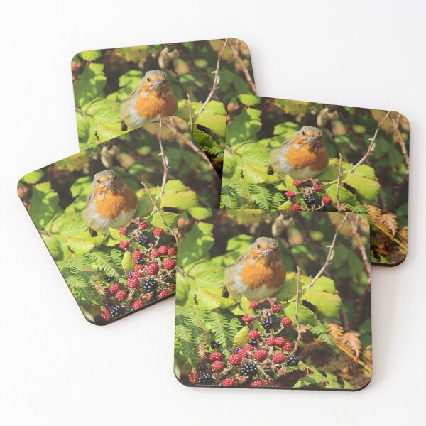 Item preview, European Robin Inch Island Berries Vertical designed and sold by eddiebarronshop.