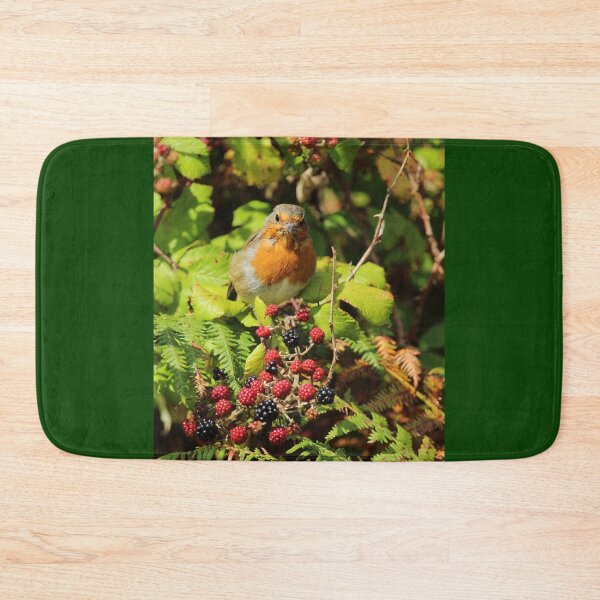 Item preview, European Robin Inch Island Berries Vertical designed and sold by eddiebarronshop.