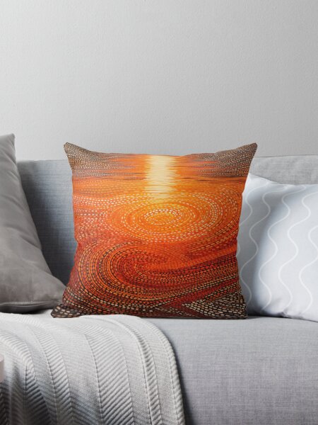 Artikel-Vorschau von Authentische Kunst der Aborigines - Sonnenuntergangswellen, designt und verkauft von GrinGalore.