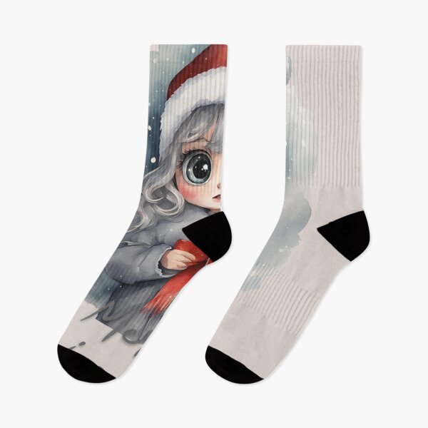 Artikelvorschau, Entzückendes Mädchen mit Weihnachtsmütze – Frohe Weihnachten entworfen und verkauft von Hummy-studio.