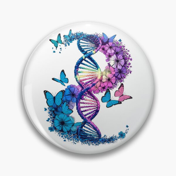Item preview, Colorful DNA with Butterflies and Flowers designed and sold by ZetaDream.