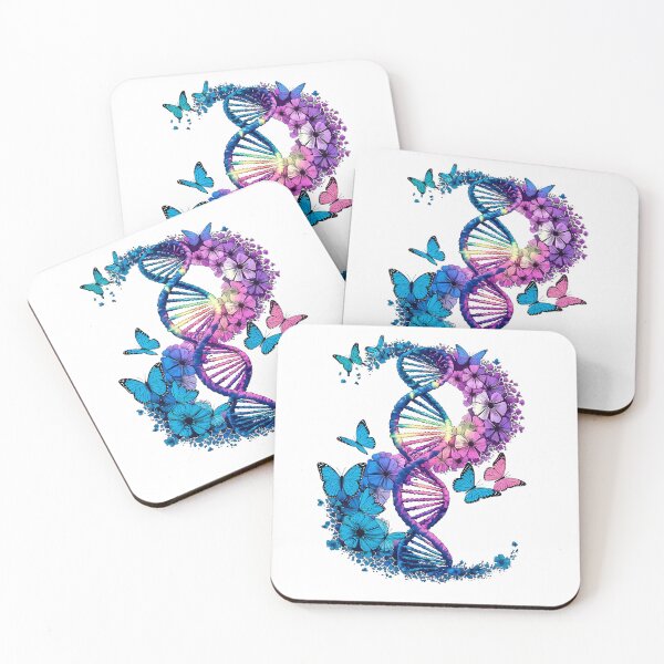 Item preview, Colorful DNA with Butterflies and Flowers designed and sold by ZetaDream.