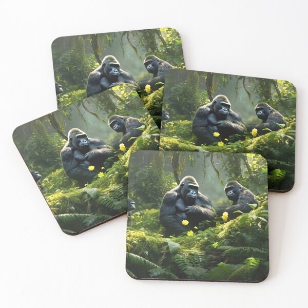 Item preview, Gorillas in the African jungle - Wildlife photo designed and sold by TheArtistOf2022.