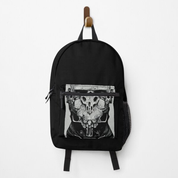 Item preview, Cyberpunk Skull Fusion - Inked Mechanized Skull in Futuristic Style designed and sold by Crevius.