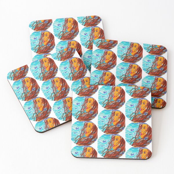 Item preview, Bella mujer dejado del mar, sumerjida en soprendete mundo marítimo, colores de verano y disfrute de la vida, entre burbujas y peces, armonía temporal. designed and sold by AIMARADREAM.