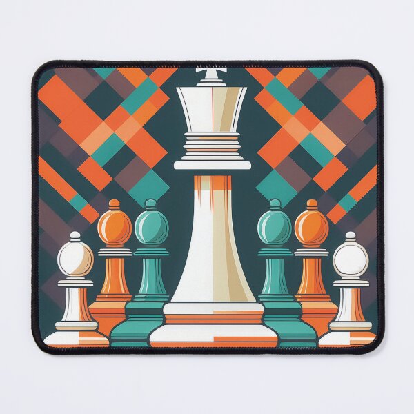 Item preview, An abstract checkmate design where the king is surrounded by shadows of other pieces. designed and sold by HEMRO.