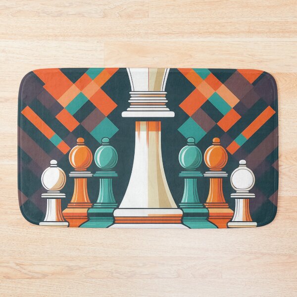 Item preview, An abstract checkmate design where the king is surrounded by shadows of other pieces. designed and sold by HEMRO.