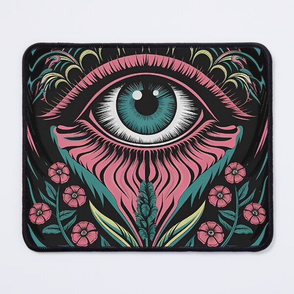 Item preview, Mystical Floral Eye Illustration with Psychedelic Details designed and sold by ZetaDream.