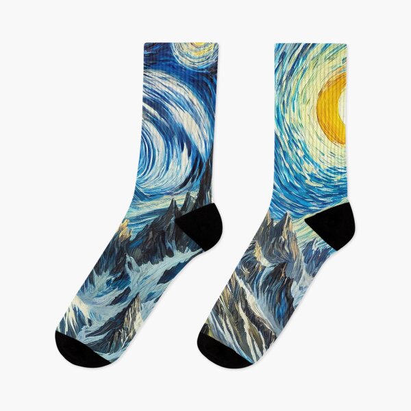Item preview, Mountain Peaks Under a Starry Night designed and sold by AlexandruStoian.