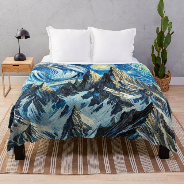 Item preview, Mountain Peaks Under a Starry Night designed and sold by AlexandruStoian.
