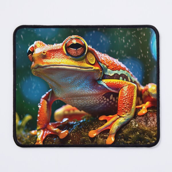 Item preview, Red frog on branch in rainforest - Nature photo designed and sold by TheArtistOf2022.