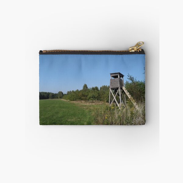 Item preview, A hunting stand on the edge of a forest on a sunny day designed and sold by mikistudio.