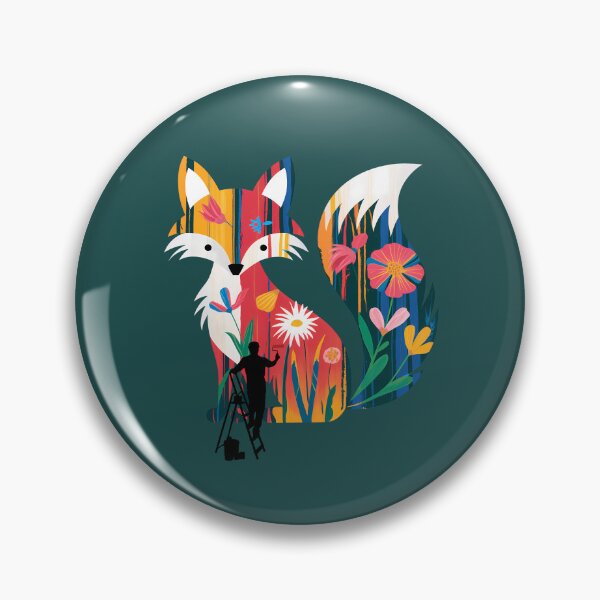 Item preview, painted fox as a mural designed and sold by CypisDesign.