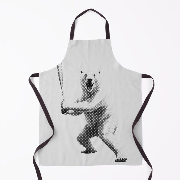 Item preview, Polar Bear Baseball Player Halftone designed and sold by TrueArtsStore.