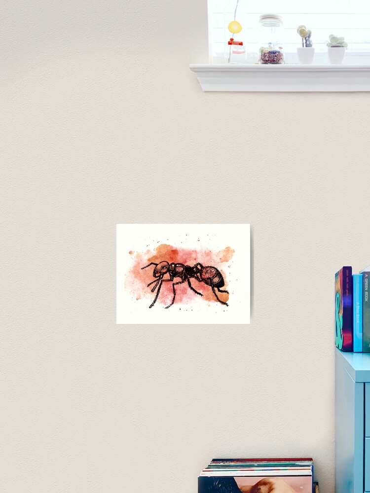 Watercolor Ant Illustration Art Print for Sale by Mohoyyt