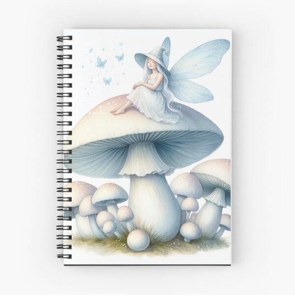 Item preview, blue blossom fairy on toadstool designed and sold by Zelda50.