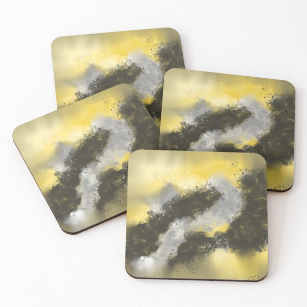 Item preview, The Golden Rule - Yellow Gray Black White Abstract designed and sold by Joey Santiago.
