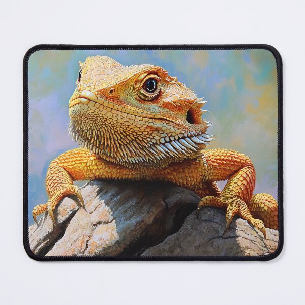 Item preview, Bearded dragon on rock - Reptile photo designed and sold by TheArtistOf2022.