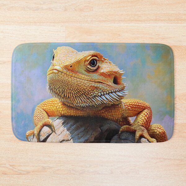 Item preview, Bearded dragon on rock - Reptile photo designed and sold by TheArtistOf2022.