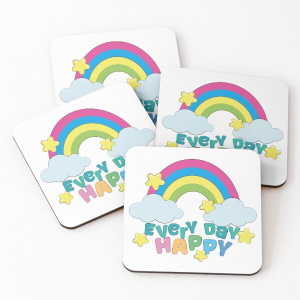 Item preview, Rainbow every day happy sticker, colourful illustration designed and sold by NatalkaP.