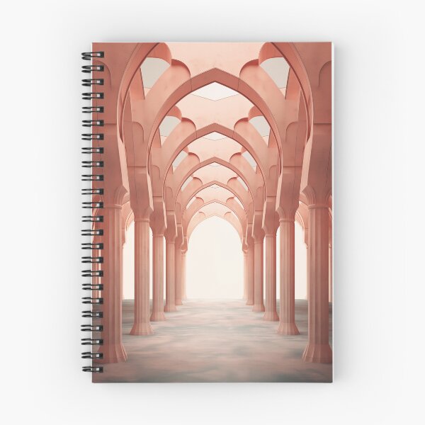 Item preview, Luxurious empty room with pink arches. designed and sold by GiriaGallery.