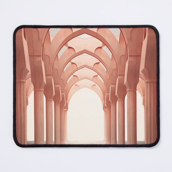 Item preview, Luxurious empty room with pink arches. designed and sold by GiriaGallery.