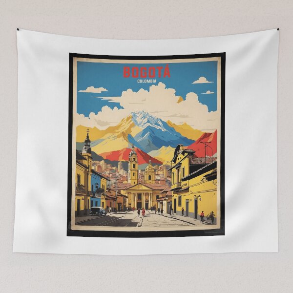 Item preview, Cartel retro vintage de turismo de Bogotá, Colombia designed and sold by TravelersGems.