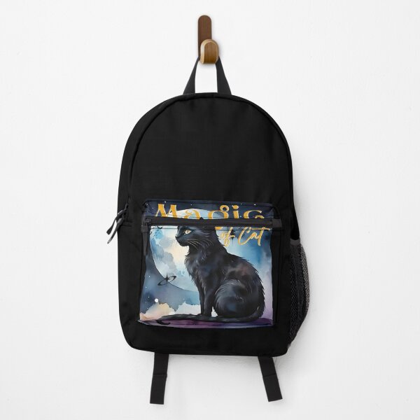 Item preview, Black Cat in Moonlight Art, cosmic cat-Magic of Cat designed and sold by SN-art-design.