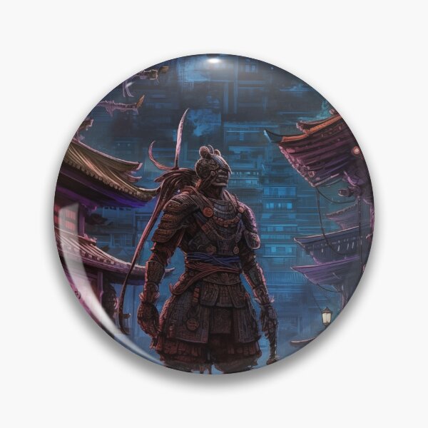 Item preview, Cyber Samurai in Neon Alley designed and sold by landletsy.