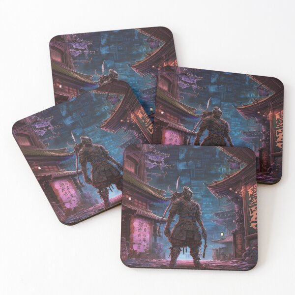 Item preview, Cyber Samurai in Neon Alley designed and sold by landletsy.