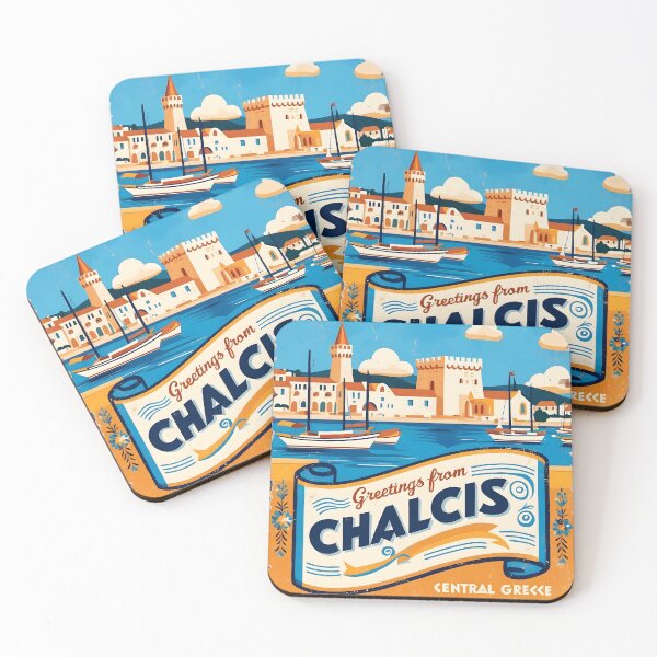 Item preview, Chalcis Central Greece Postcard Vintage Retro Travel Vintage designed and sold by TravelPostcardGems.