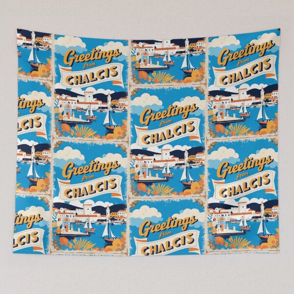 Item preview, Chalcis Central Greece Postcard Vintage Retro Travel Vintage designed and sold by TravelPostcardGems.