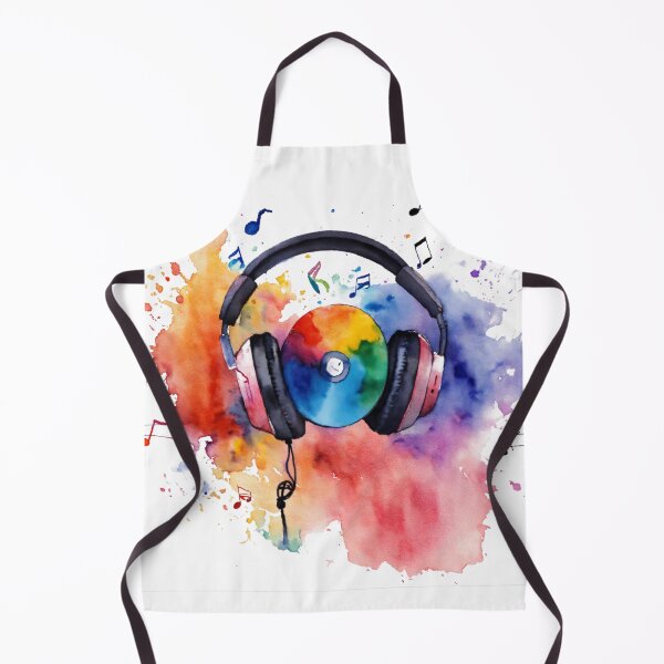 Item preview, Musical vibes watercolor isolated headphones designed and sold by catcurio.