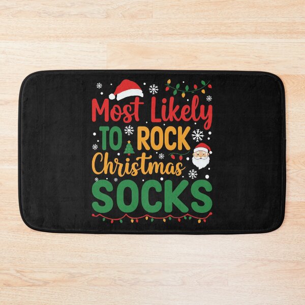 Item preview, Most Likely To Rock Christmas Socks designed and sold by SignumShop.